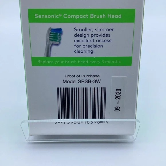 Waterpik Sensonic Standard Compact Size Tooth Brush Heads 3 Count SRSB-3W - Picture 5 of 7